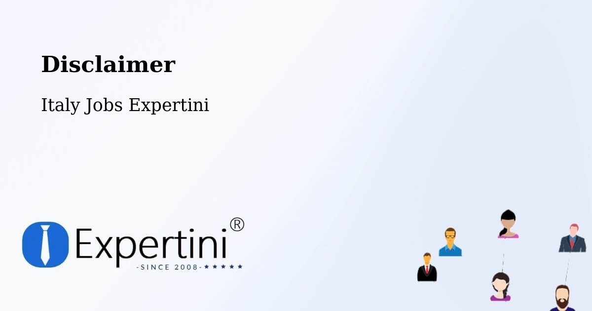 Disclaimer – Barzio - Italy Jobs Expertini